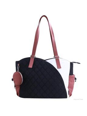 Puffer Tote Bag with Zipper 11 Pockets Laptop Work Travel